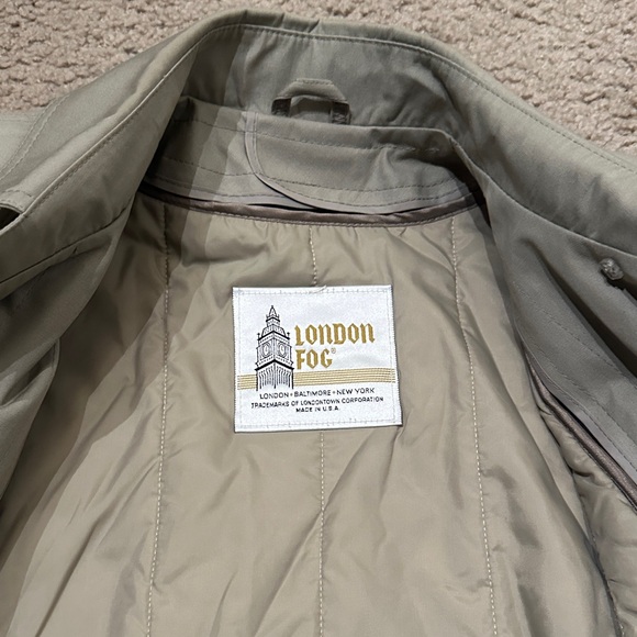 Vintage London Fog Womens Trench Coat Classic Cotton Blend Beige Tan Size 4 Reg - Picture 4 of 9